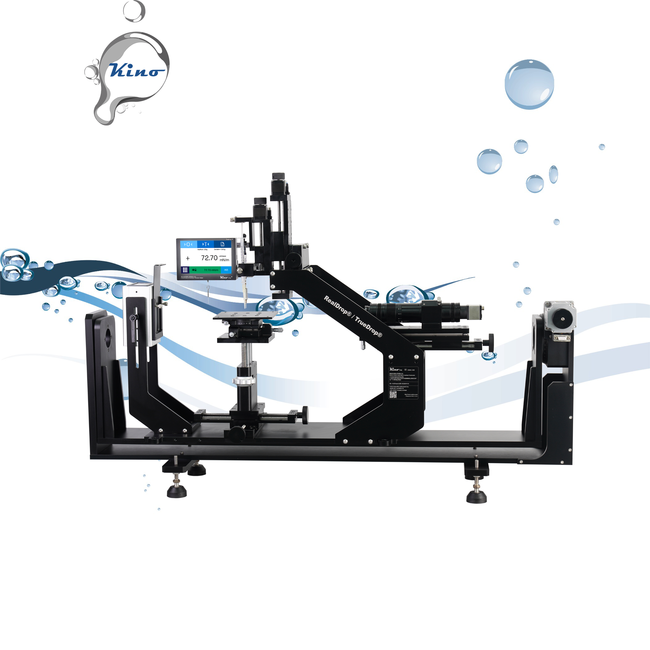 contact angle goniometer, surface tensiometer